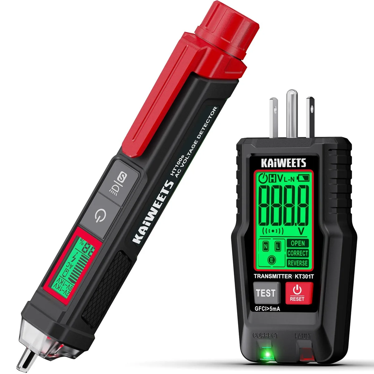 KEHIPI KEHIPI Non-Contact Voltage Tester GFCI Outlet Tester LCD Kit — product photo