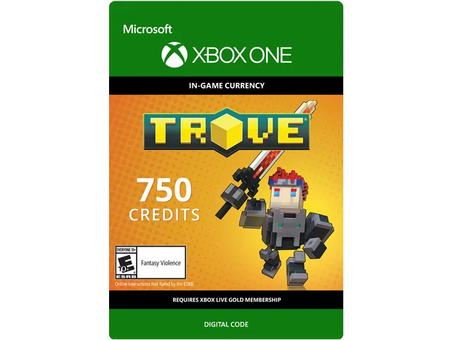 Trion Worlds, Inc. Trion Worlds, Inc. Trove 750 Credits Xbox One 7F6-00093 downloadable game — product photo