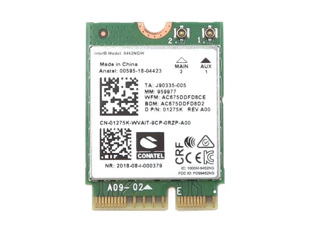 Intel Intel 9462NGW Wireless-AC 9462 CNVio M.2 2230/1216 433Mbps Bluetooth 5.1 Wi-Fi adapter — product photo