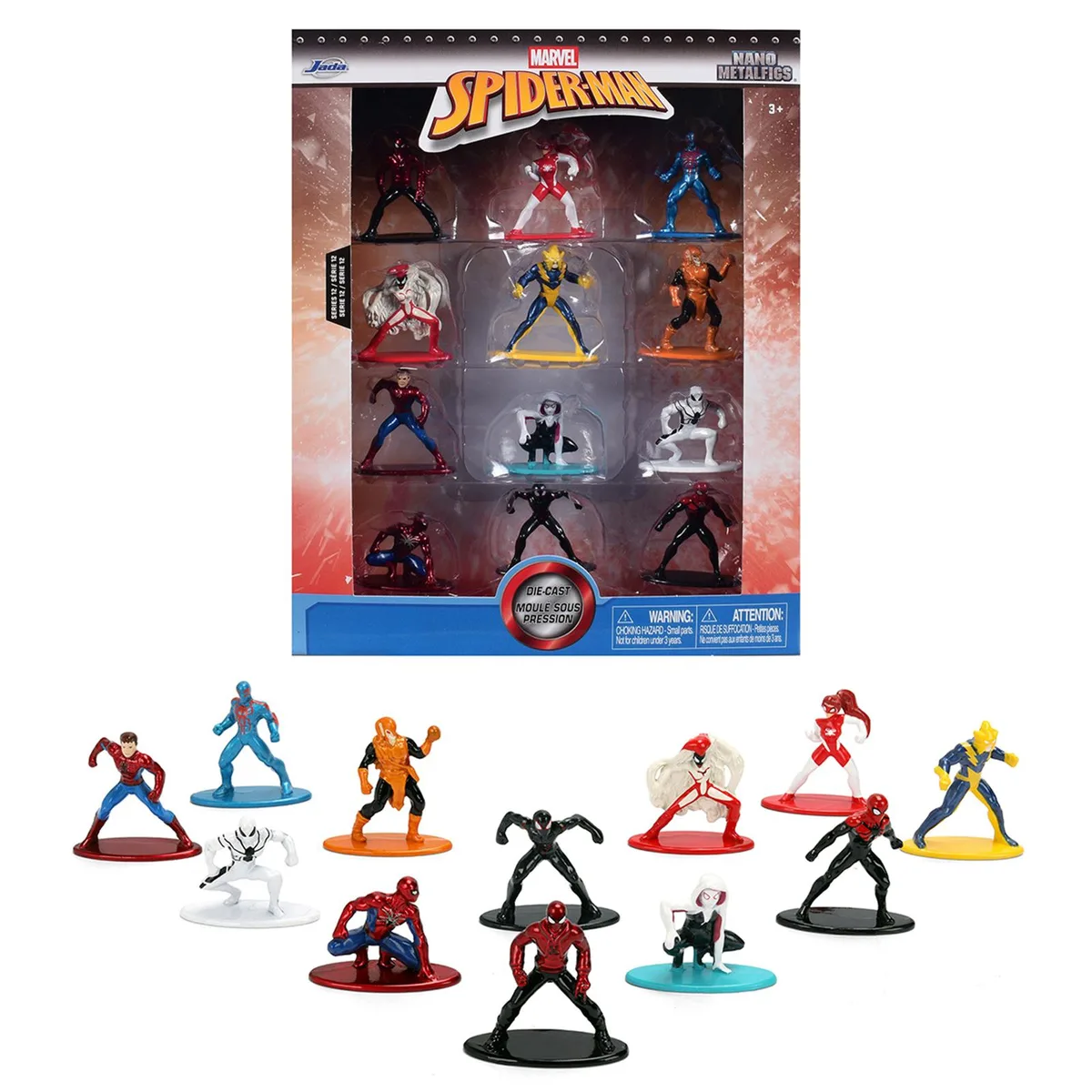 Jada Jada Spider-Man Nano Metalfigs 12-Figure Set 1.25-1.75 — product photo