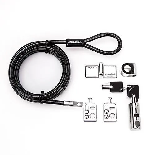 Rocstor Rocstor Y10C181-B1 security lock with 8ft cable — product photo