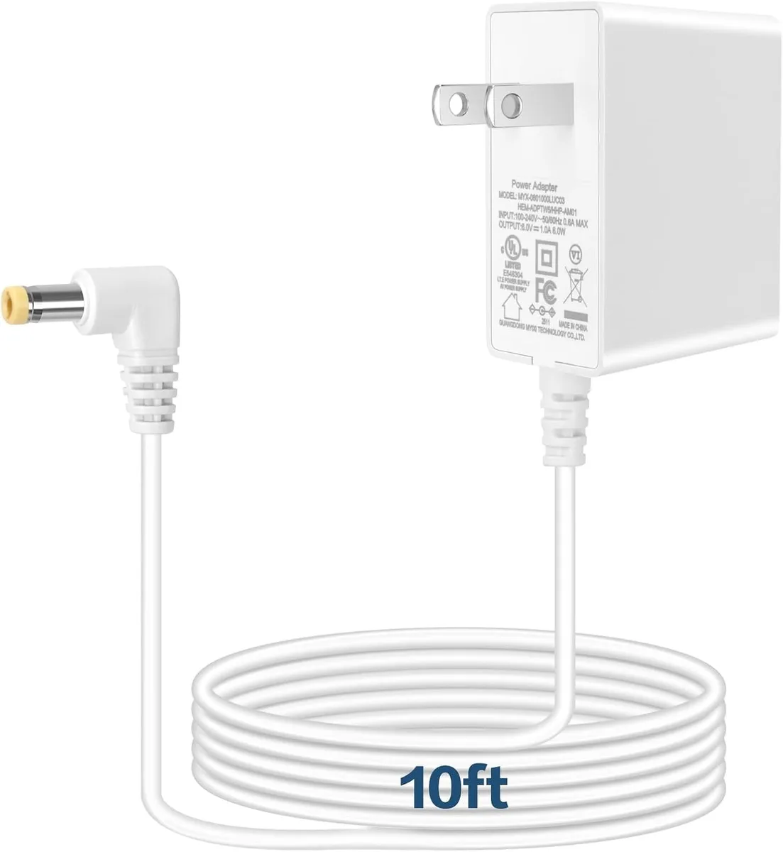 BASEUS BASEUS 10ft AC adapter 6V 1A for Omron BP monitors — product photo