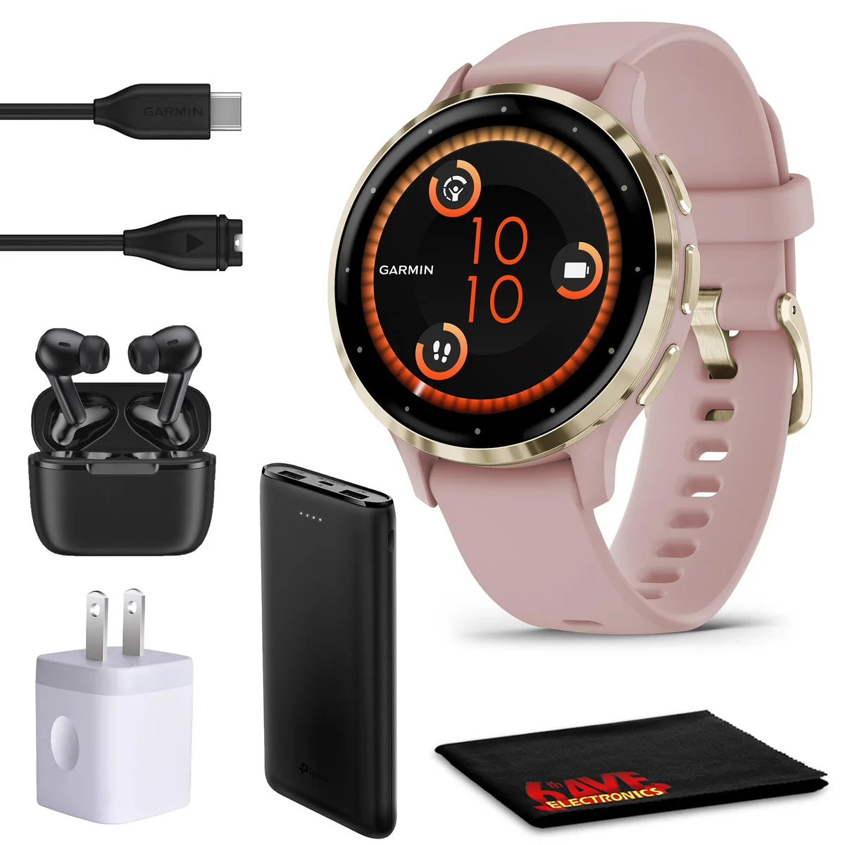 Garmin Garmin Venu 3S Smart Watch Dust Rose 1.2" AMOLED .47" wide — product photo