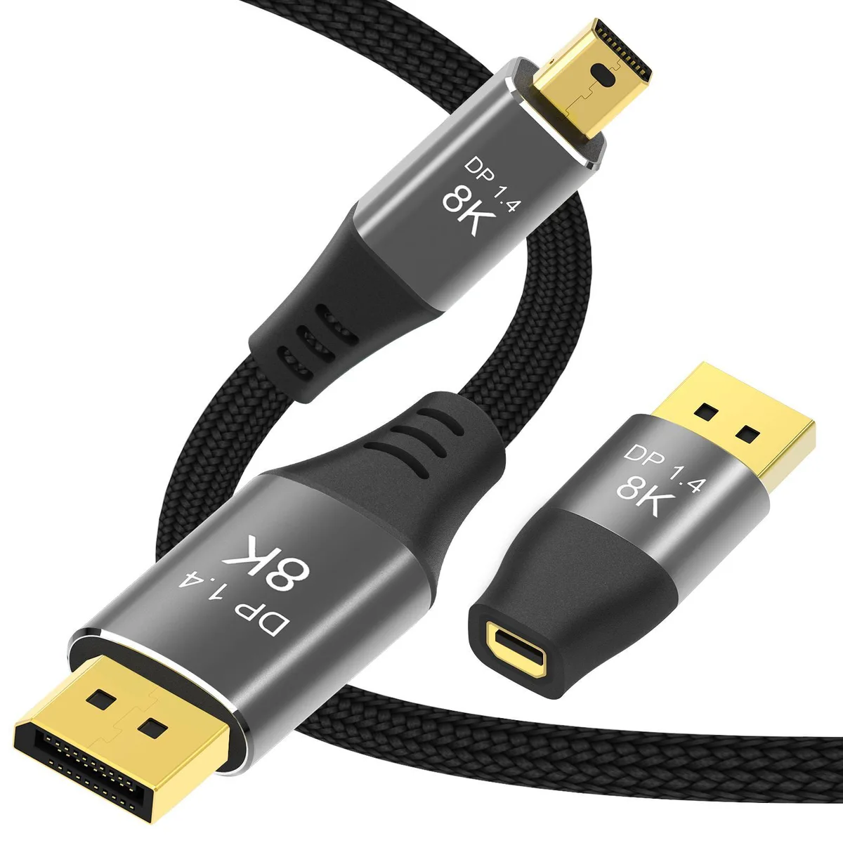 WRIARICH WRIARICH Mini DisplayPort to DisplayPort 1.4 cable 8K@60Hz 4K@144Hz 3.3ft — product photo