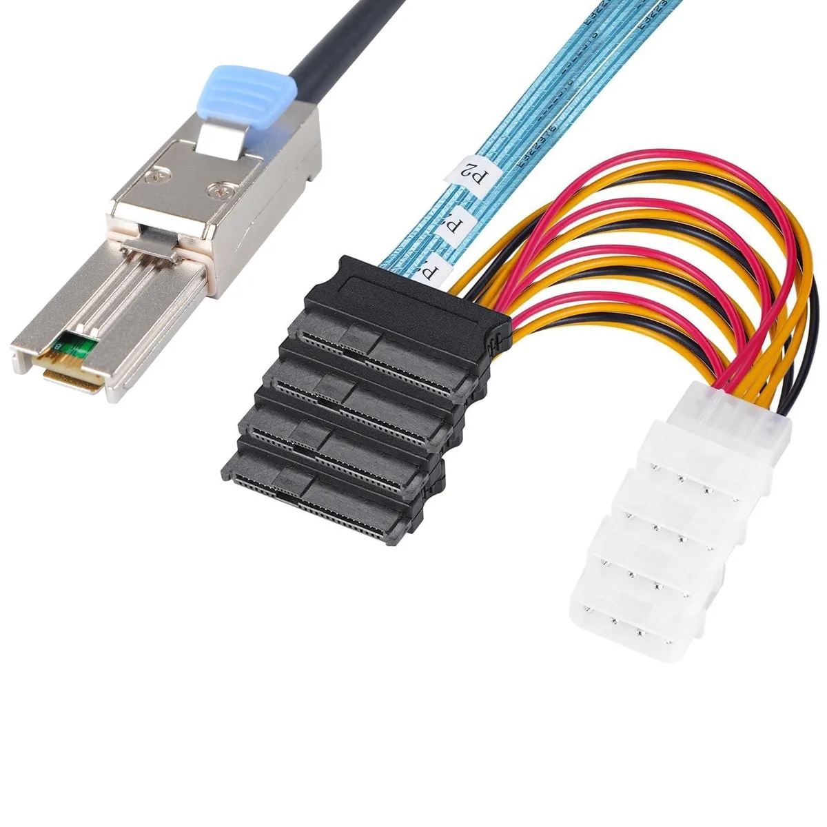 Vszerda Vszerda Mini-SAS SFF-8088 26P to 4×SFF-8482 29P with power cable 3.3ft 2-pack — product photo