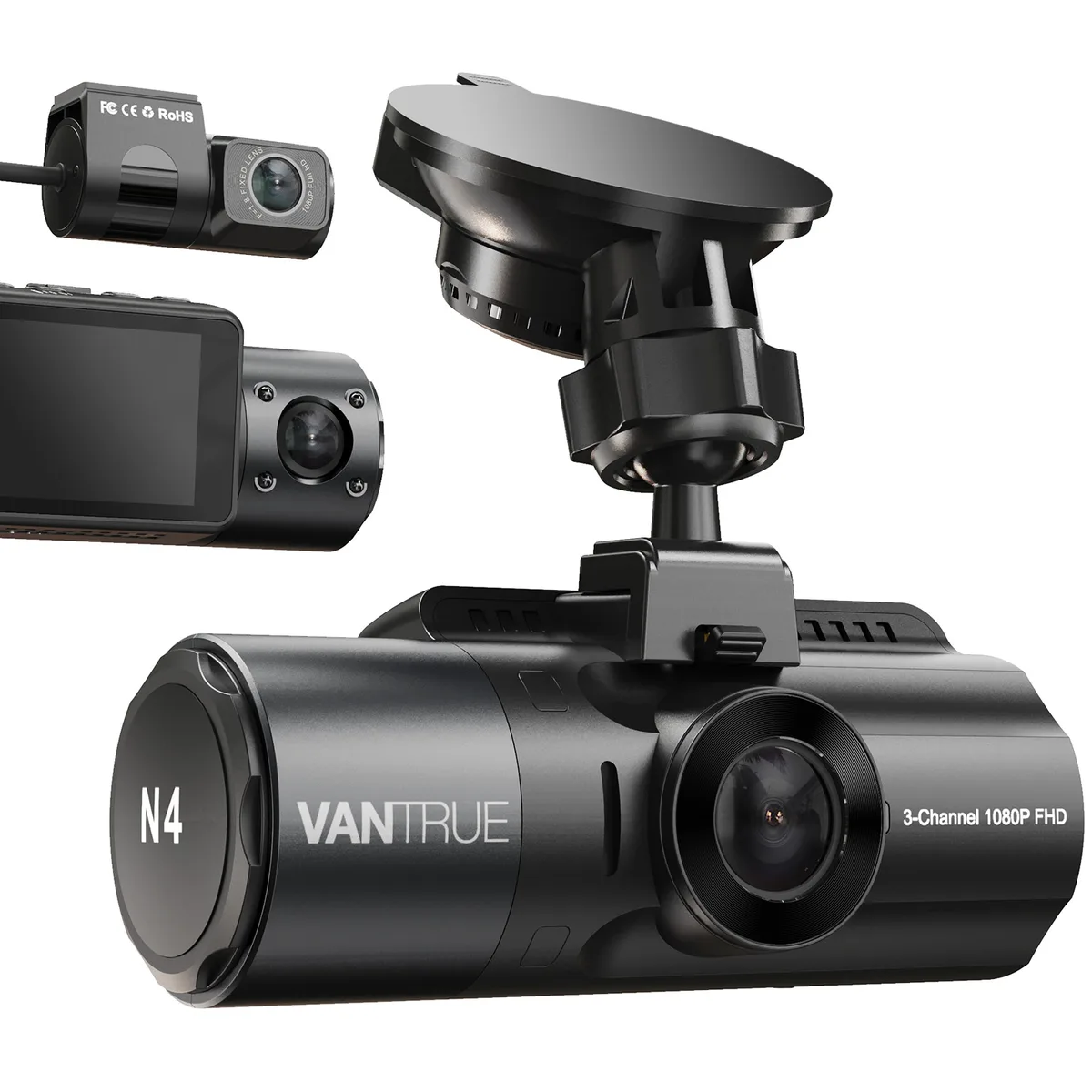 Vantrue Vantrue N4-G 3-Channel Dash Cam 1440P Front 1080P Inside Rear Super Capacitor 256GB — product photo