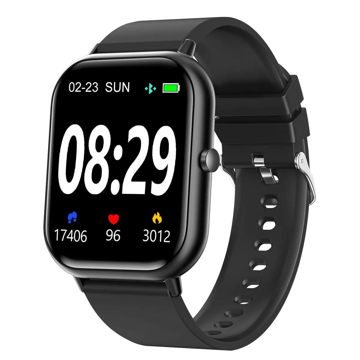  Choiknbo Smart Watch 1.83" Black Silicone Band IP68 — product photo