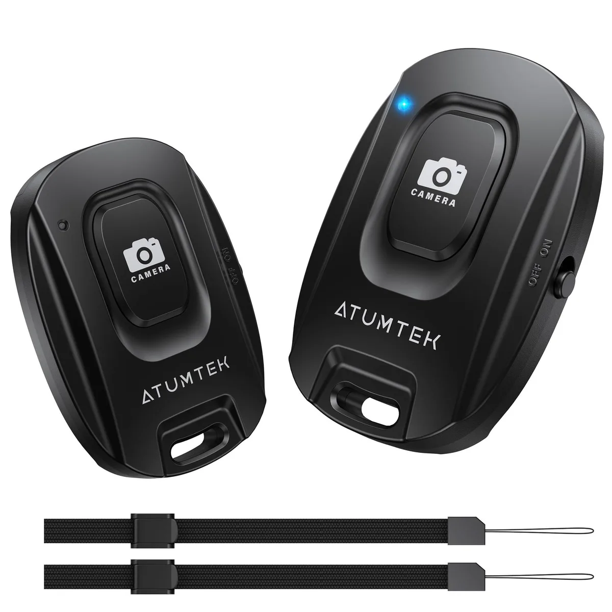 ATUMTEK ATYK179 Bluetooth 5.2 Camera Remote Shutter (2 Pack) Black — product photo