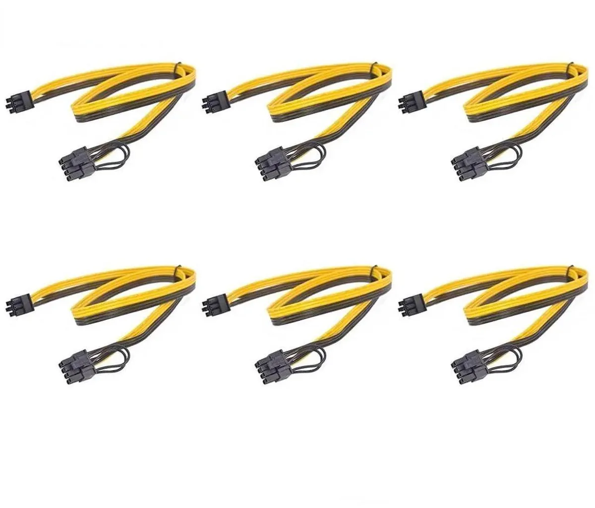 Vszerda Vszerda 6-pin to 6+2-pin PCIe power cable 18AWG 100cm 6-pack — product photo