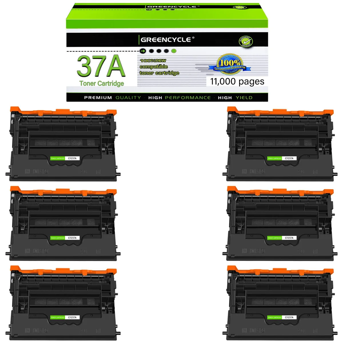 GREENCYCLE GREENCYCLE CF237A toner cartridge 6 pack black 11000 pages — product photo