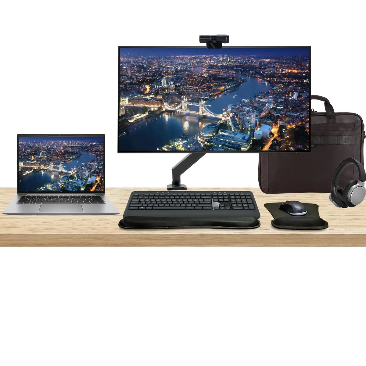 HP HP ZBook Firefly G10 14" Touchscreen Ryzen 7 Pro 32GB 512GB + Z32k 32" 4K Monitor Bundle — product photo