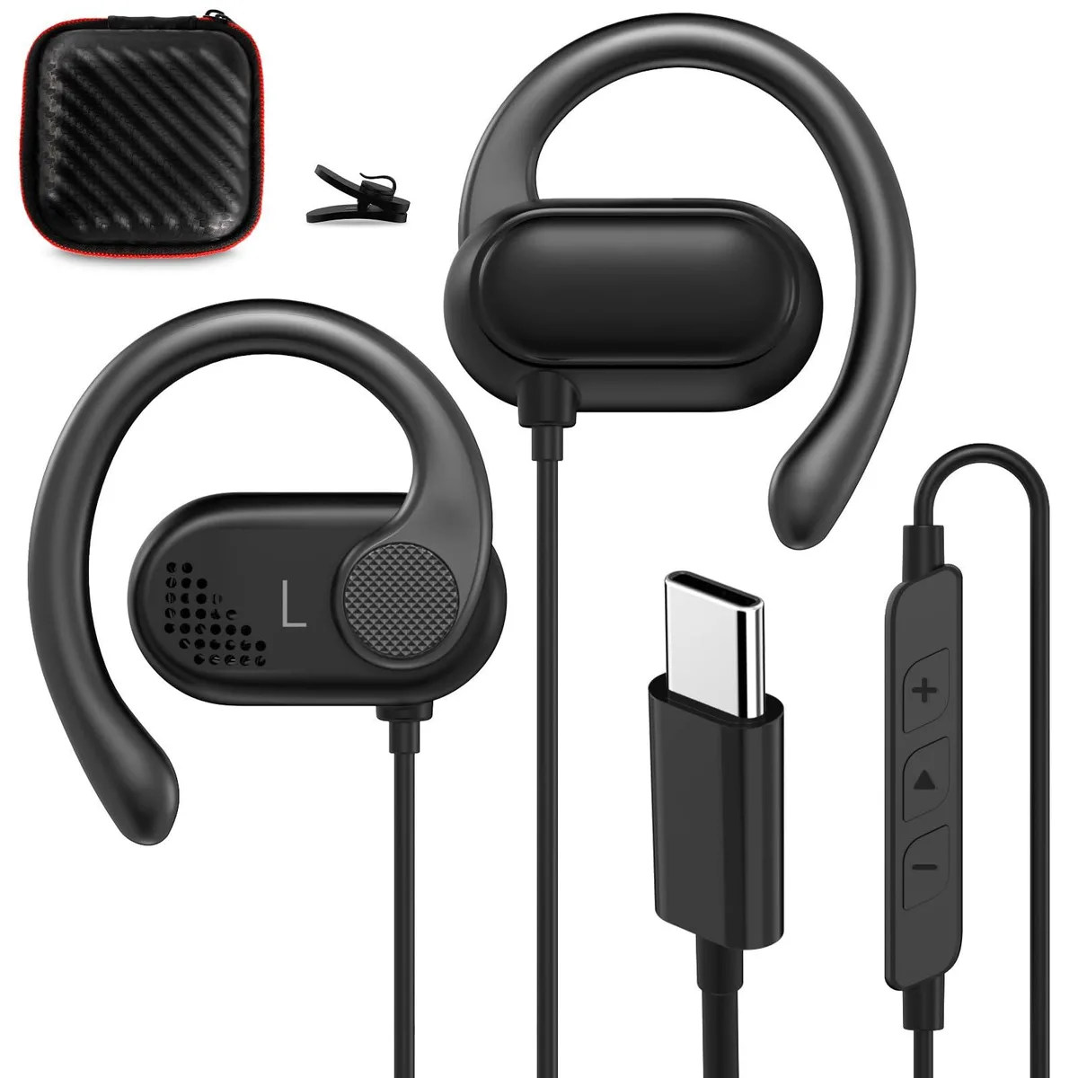  ASKUBSKU ASKUBSKU-0085 USB-C wired headset black — product photo