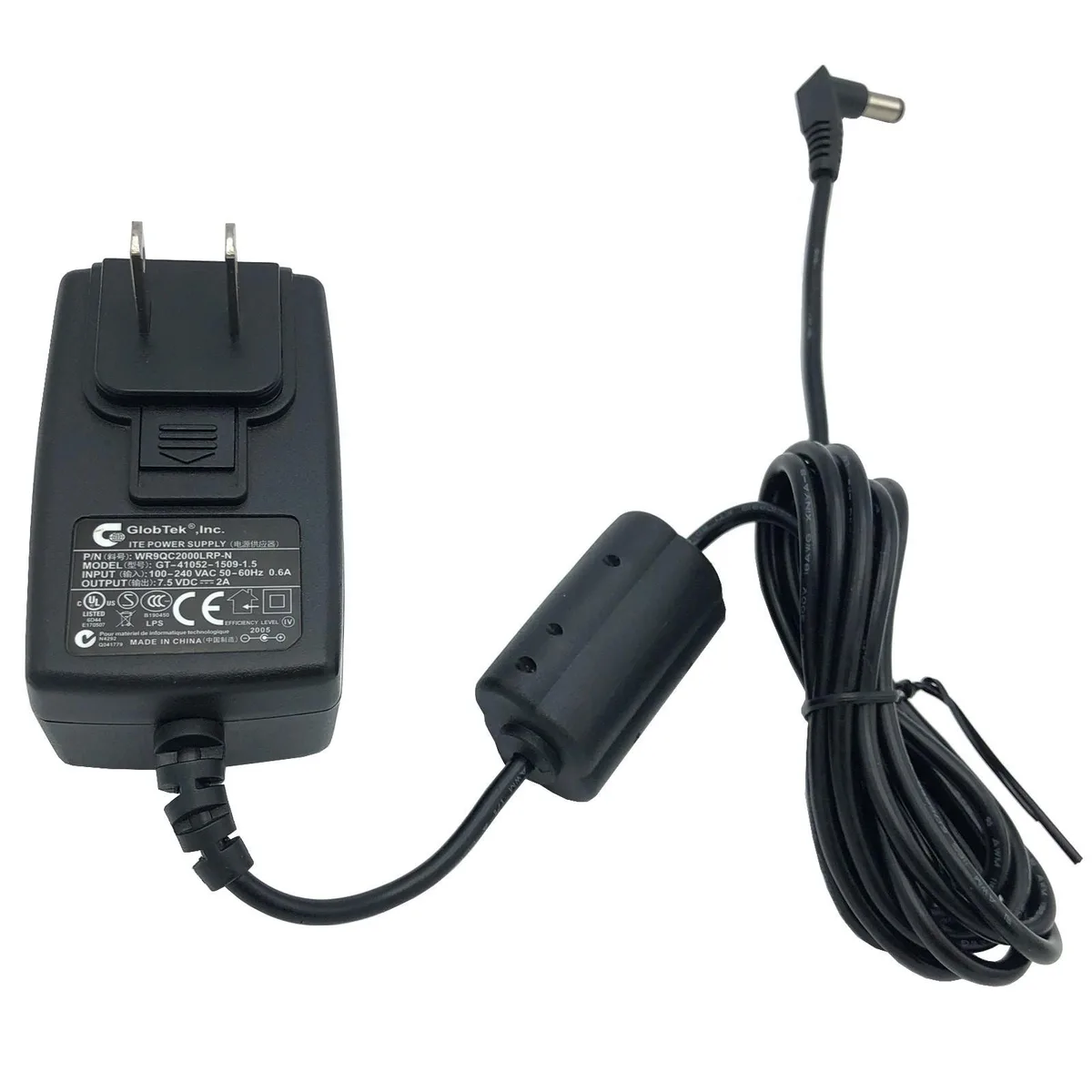 GlobTek GlobTek GT-41052-1509-1.5 15W 7.5V 2A power adapter — product photo