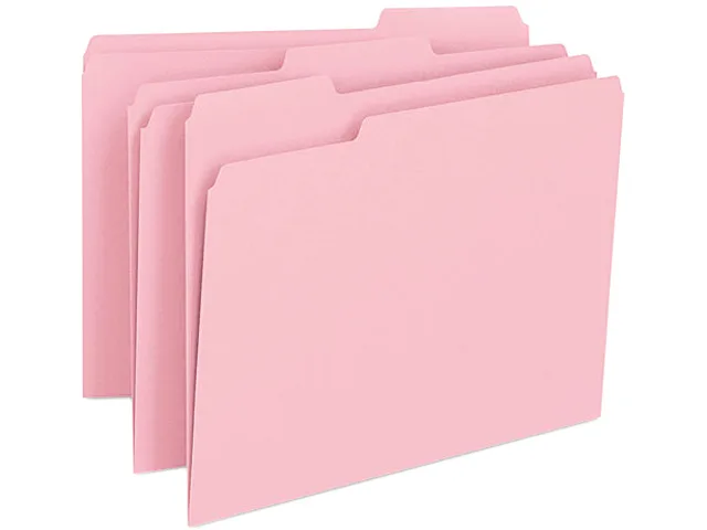 Smead Smead 12643 file folder, pink, 100 per box — product photo