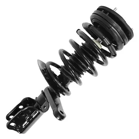 Unity 11531 front left complete strut assembly, silver metal coil spring and strut unit