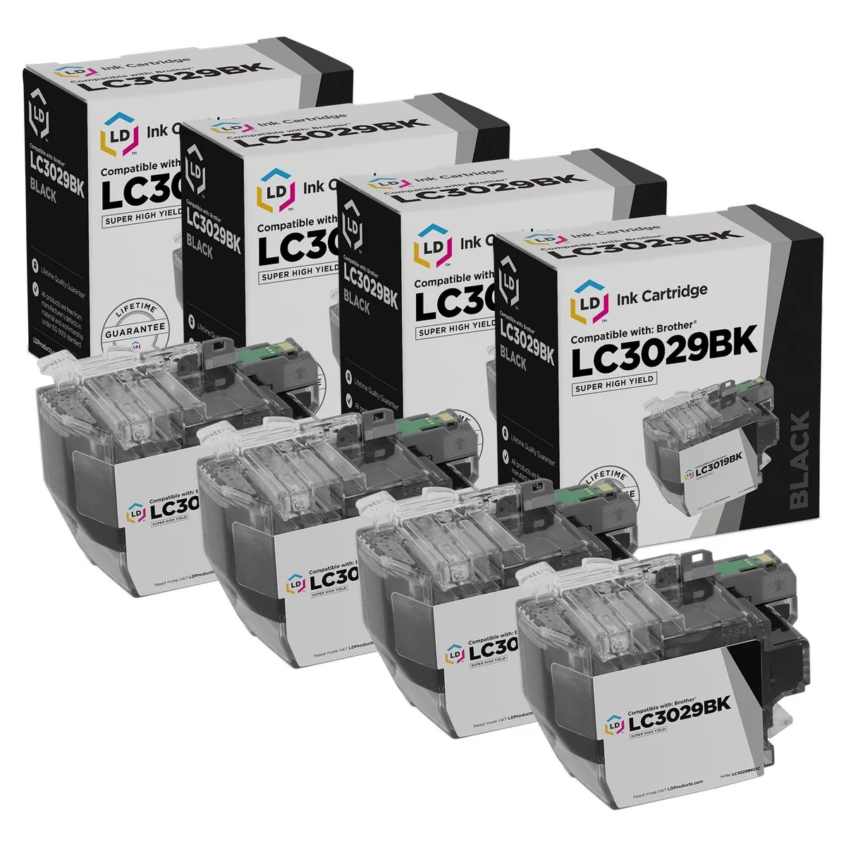 LD Products LD Products LC3029BK Black Ink Cartridge 4-Pack 3000 Pages — product photo