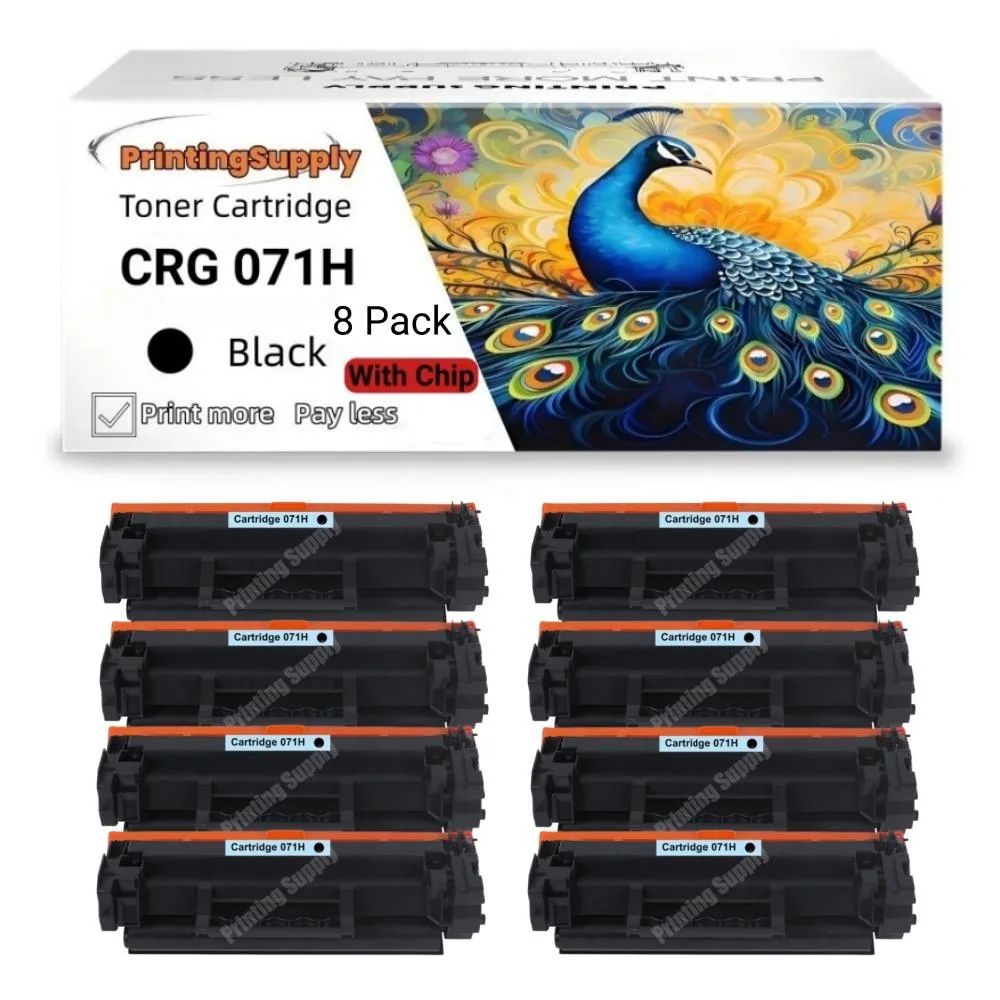 Aster Graphics Inc Aster Graphics Inc 071H Black Toner Cartridge 8 Pack CRG CRG-071H — product photo