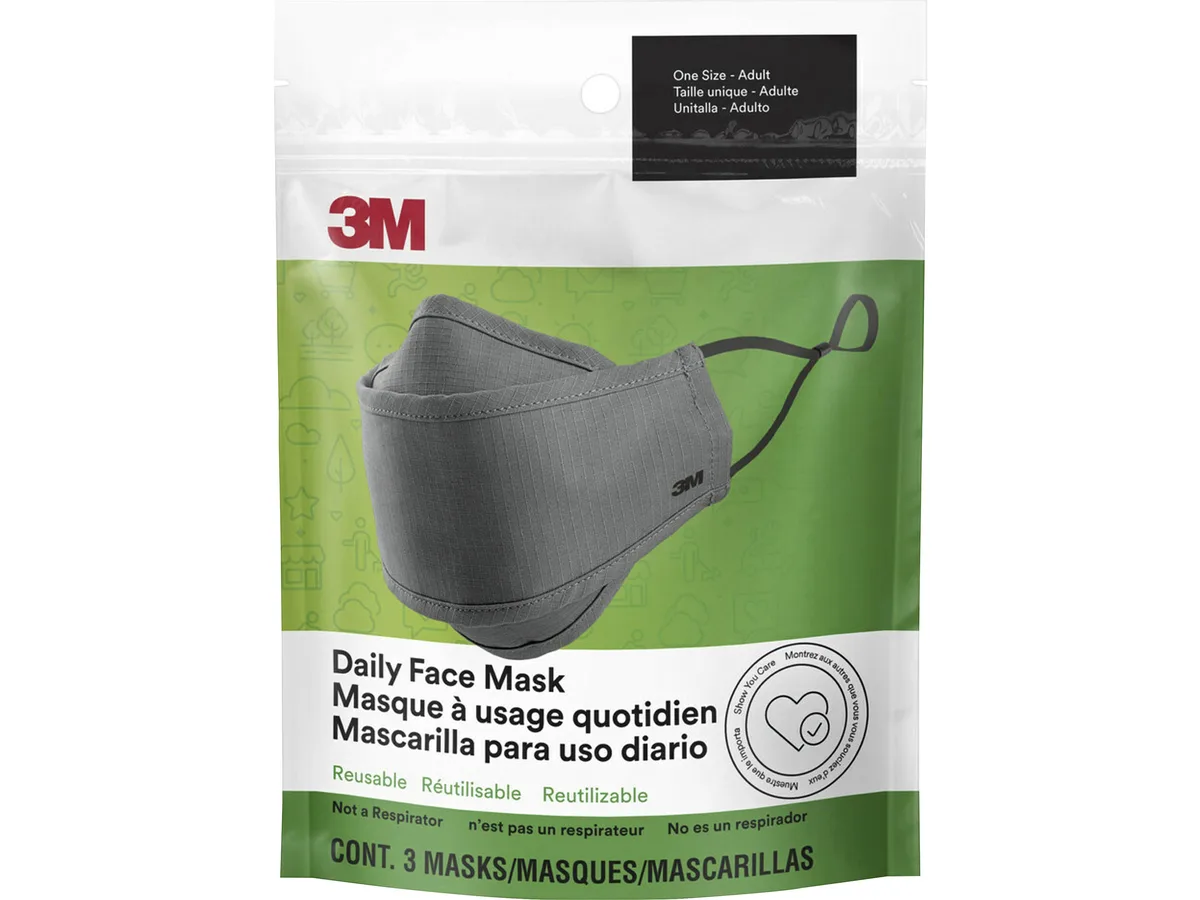 3M 3M RFM1003 Home Health Care Face Masks 3 Pack — product photo
