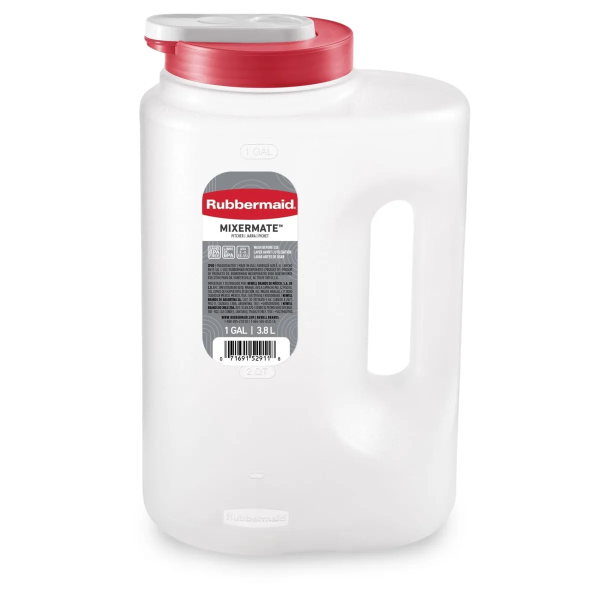 Rubbermaid Rubbermaid Mixermate Leak-Resistant Pitcher Clear 3.8 Litre — product photo