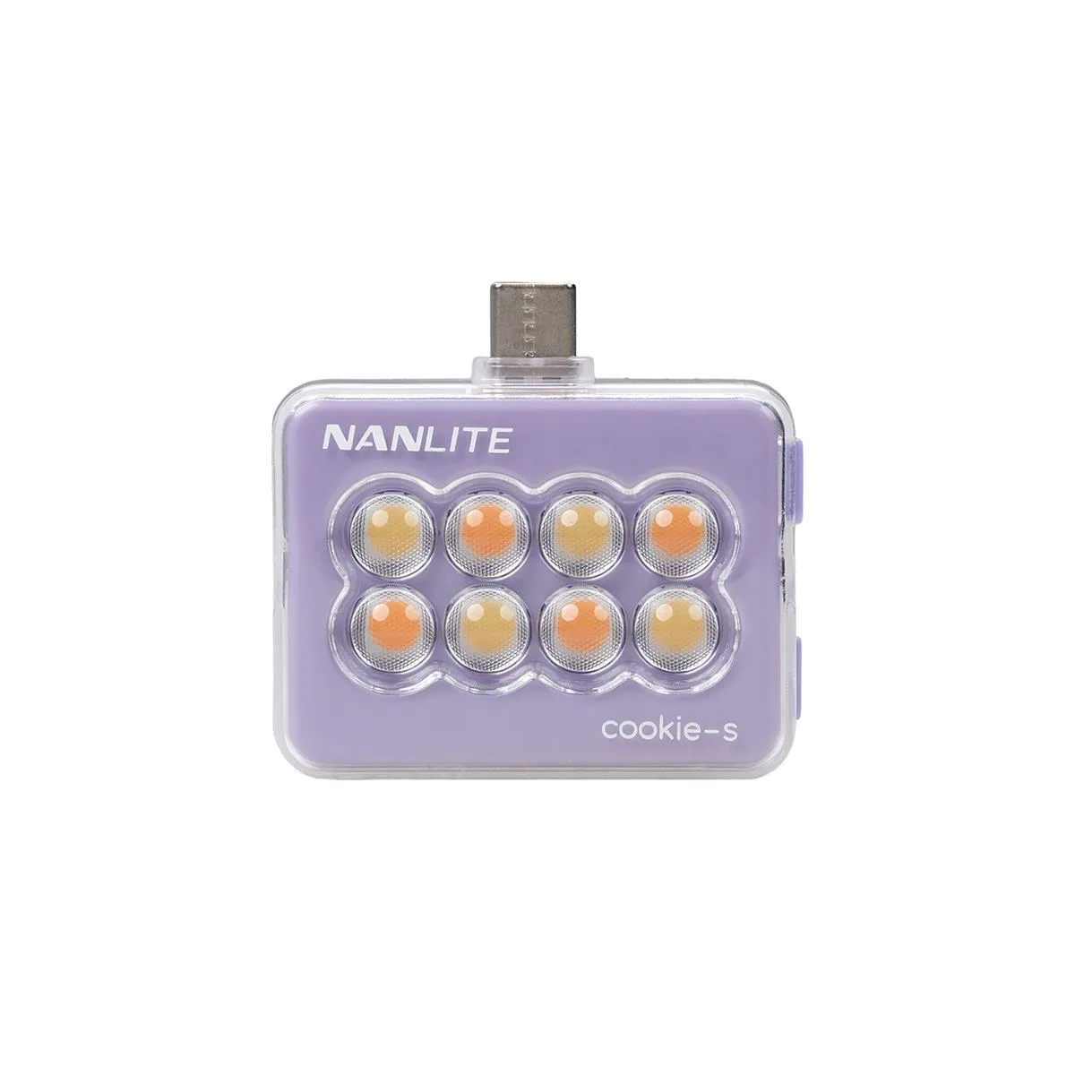 nanlite nanlite cookie USB-C Mini Square LED Light Lavender — product photo