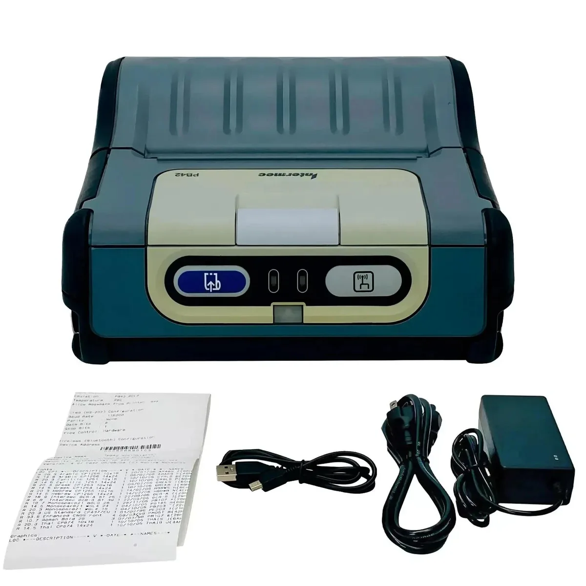 Intermec Intermec PB42 203 dpi mobile label printer 4.39" no battery AC adapter — product photo