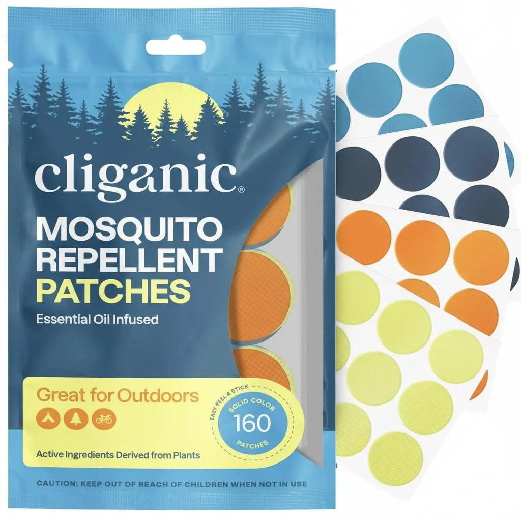 Pack of 160 individually sealed citronella mosquito repellent stickers
