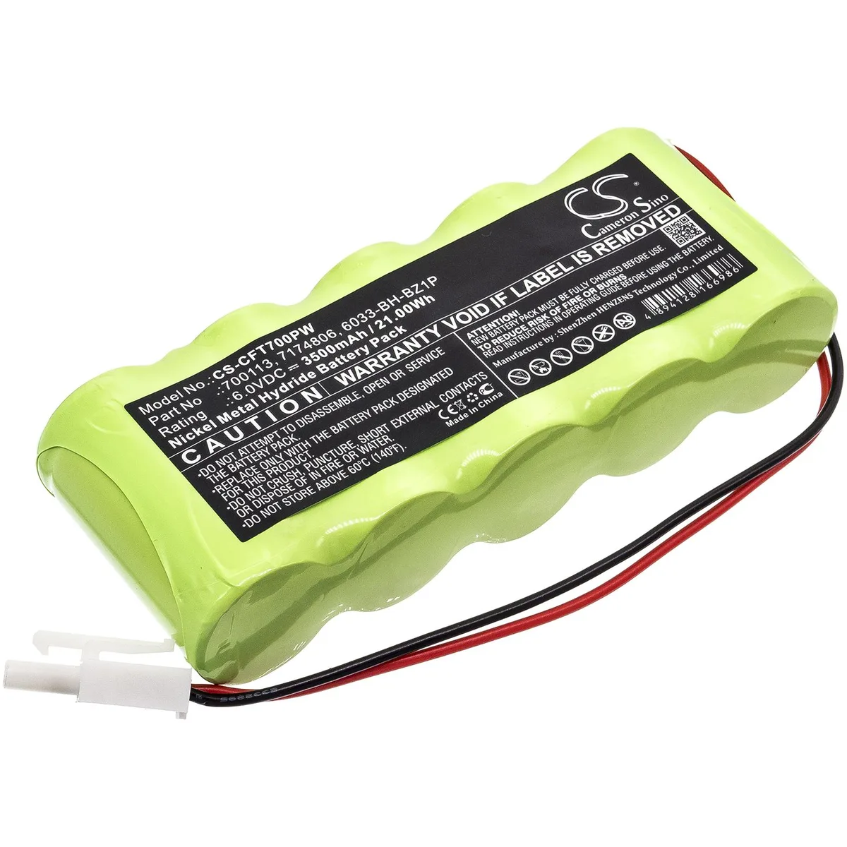 Cameron & Co Cameron & Co DS-CS-CFT700PW 6.0V 3.5Ah Ni-MH battery — product photo