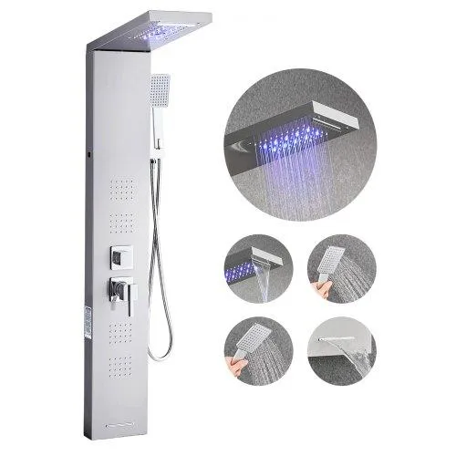 VEVOR VEVOR 8124FL Shower Panel Tower 53 in Brushed Stainless Steel — product photo