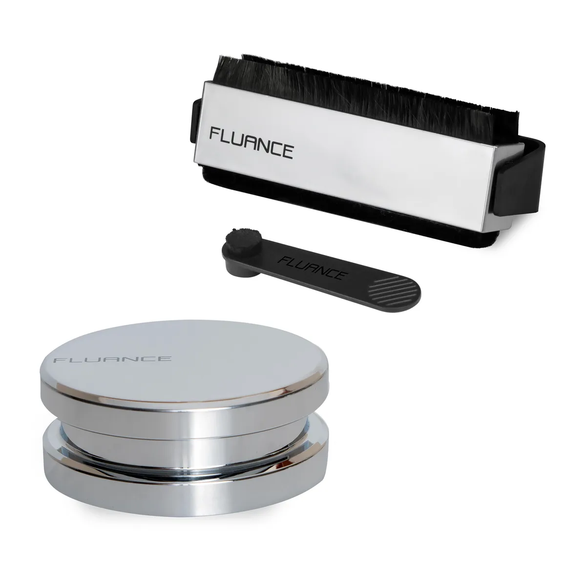 Fluance Fluance Vinyl Record Accessory Kit VB52RW02 760g weight carbon fibre brushes — product photo