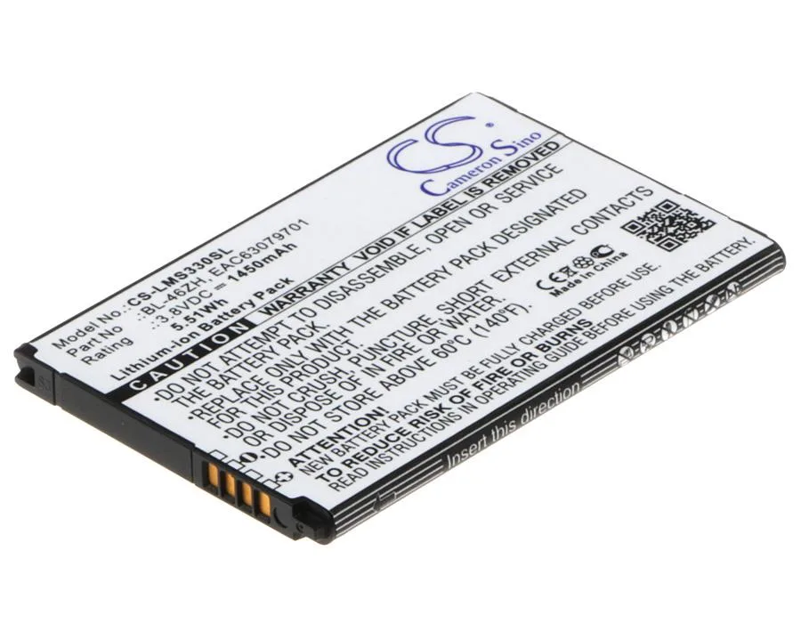 Cameron &amp; Co Cameron &amp; Co DS-CS-LMS330SL cell phone battery 3.8V 1450mAh — product photo