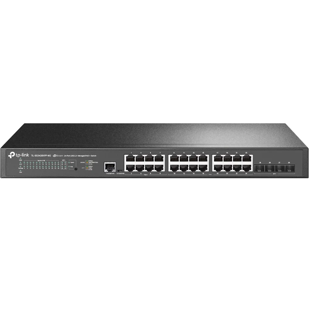 TP-Link TP-Link TL-SG3428XPP-M2 24-port 2.5G managed PoE++ network switch — product photo