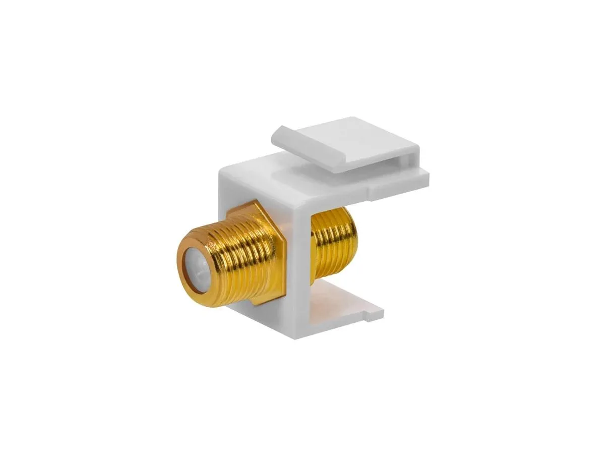 Monoprice Inc. Monoprice 106542 F-Type Female Coupler Keystone Jack White — product photo