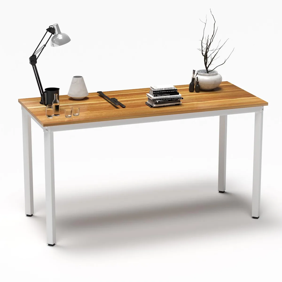 INMISS INMISS 39 inch Computer Desk Walnut White Frame — product photo