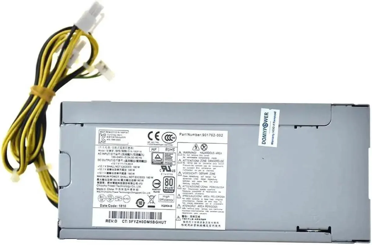 SMUGDESK SMUGDESK 180W Power Adapter PA-1181-6HY D16-180P3A 4+4Pin for HP ProDesk 280 Pro G3 MT — product photo