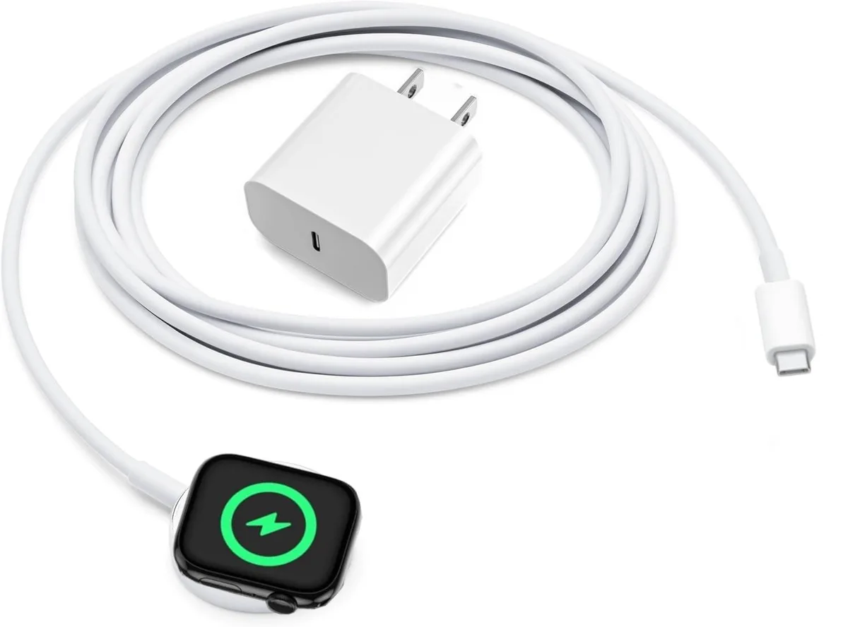  EGK 20W USB-C Magnetic Apple Watch Charger 6.5 ft White — product photo