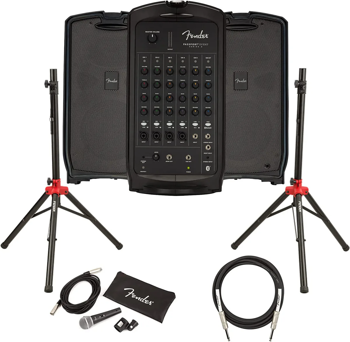 BFKK BFKK Passport Event S2 375W Portable PA System with Mic Stands Cables — product photo