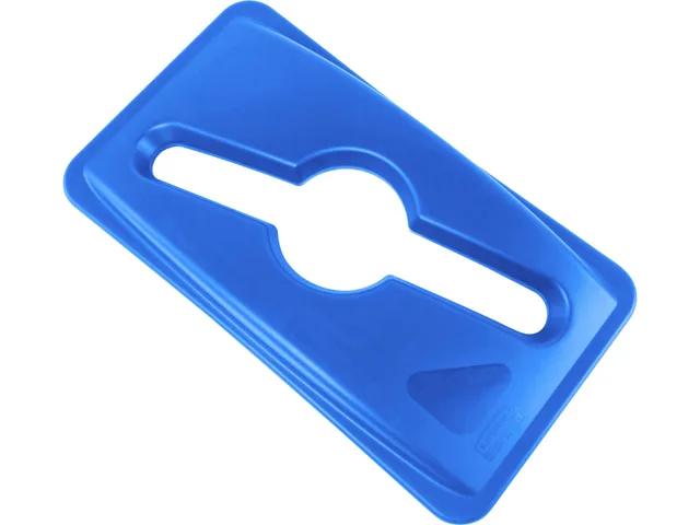 Rubbermaid Commercial Rubbermaid Commercial 1788372CT Slim Jim Mixed Recycling Lid Blue 4 / Carton — product photo