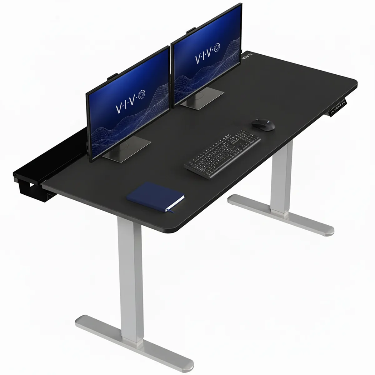 VIVO VIVO Electric Desk 60" x 30" Black/Gray Frame 176 lbs — product photo