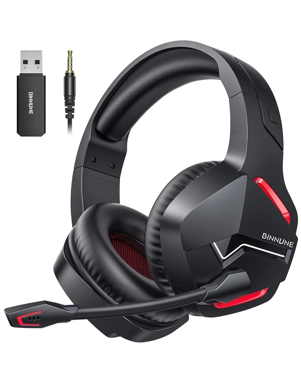  BINNUNE BW01 Wireless Gaming Headset 120h 2.4GHz Bluetooth 5.3 50mm Black — product photo
