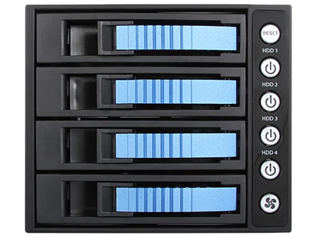 iStarUSA Inc. iStarUSA Inc. BPU-340HD-BLUE 4 x 3.5" 3 x 5.25" 12Gb/s hot-swap rack server accessory — product photo