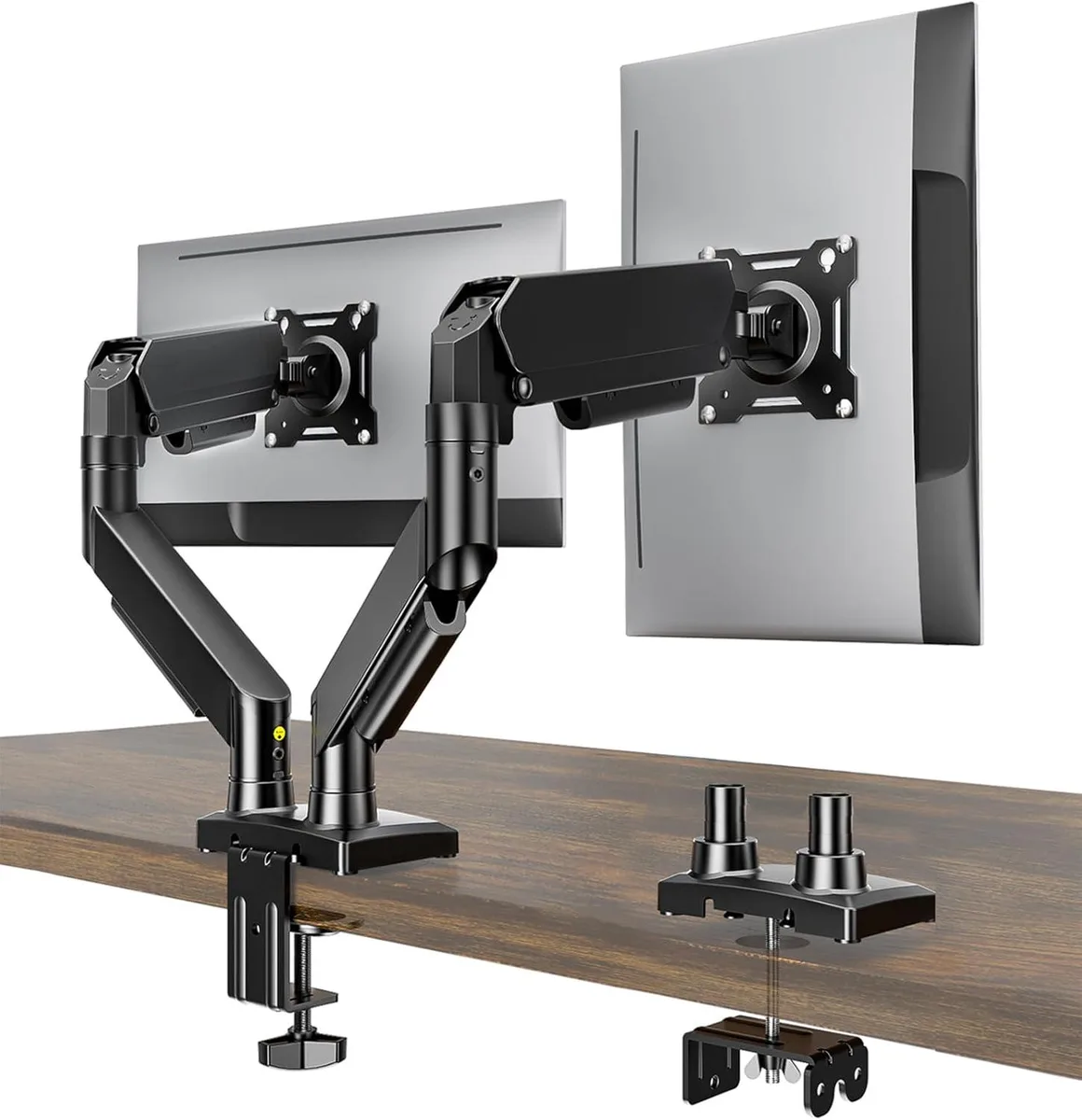 BFKK BFKK Dual Monitor Stand 13-32" 4.4-20 lbs VESA 75/100 C-Clamp Grommet — product photo