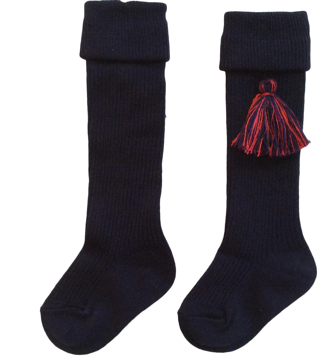 Lian LifeStyle Lian LifeStyle Baby Girl Knee High Cotton Socks Size S Navy prop — product photo