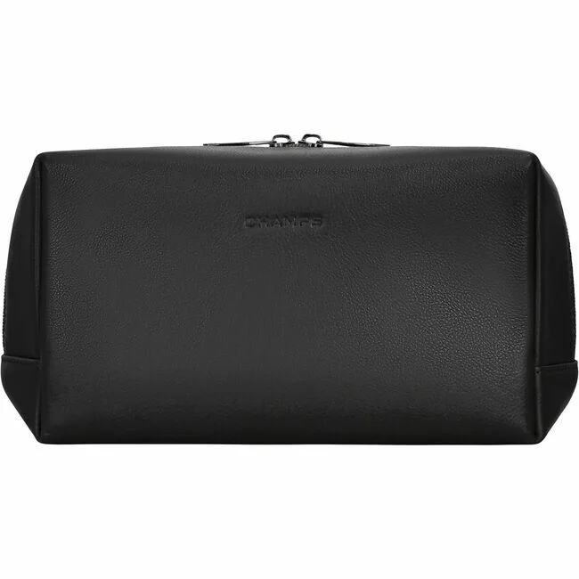 Penningtons Penningtons Onyx Carrying Case Toiletries Black Gun Metal Top Grain Cowhide Leather Body 1.59 quart — product photo
