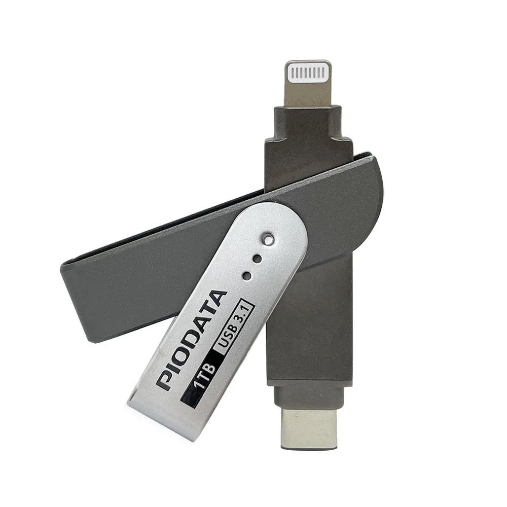 PIODATA PIODATA iXflash 1TB USB 3.1 Type C Lightning USB flash drive — product photo