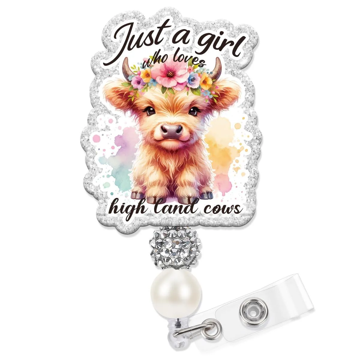  Koazava K0600035 Highland Cow Badge Reel 24-inch 360° Clip — product photo