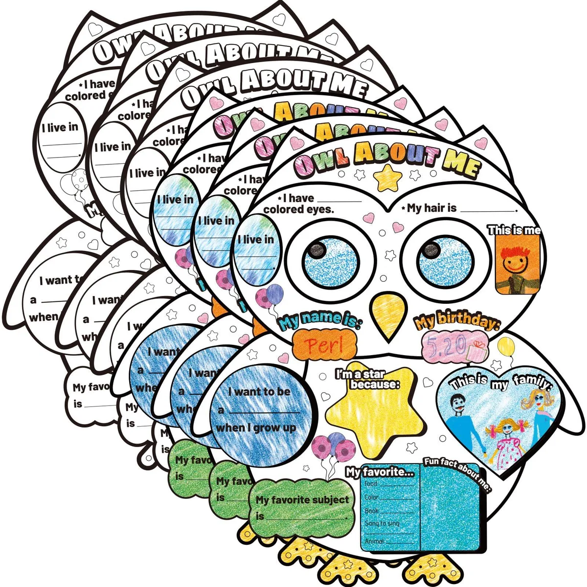 Stack of 40 black-and-white owl posters 14 x 11.2 in