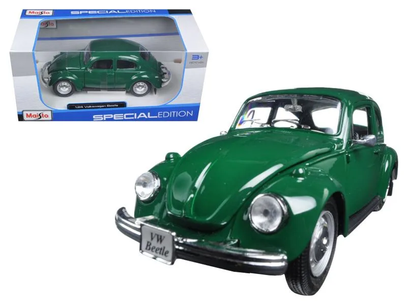 Maisto Maisto 1973 Volkswagen Beetle Green 1/24 Diecast Hobby Collectible — product photo
