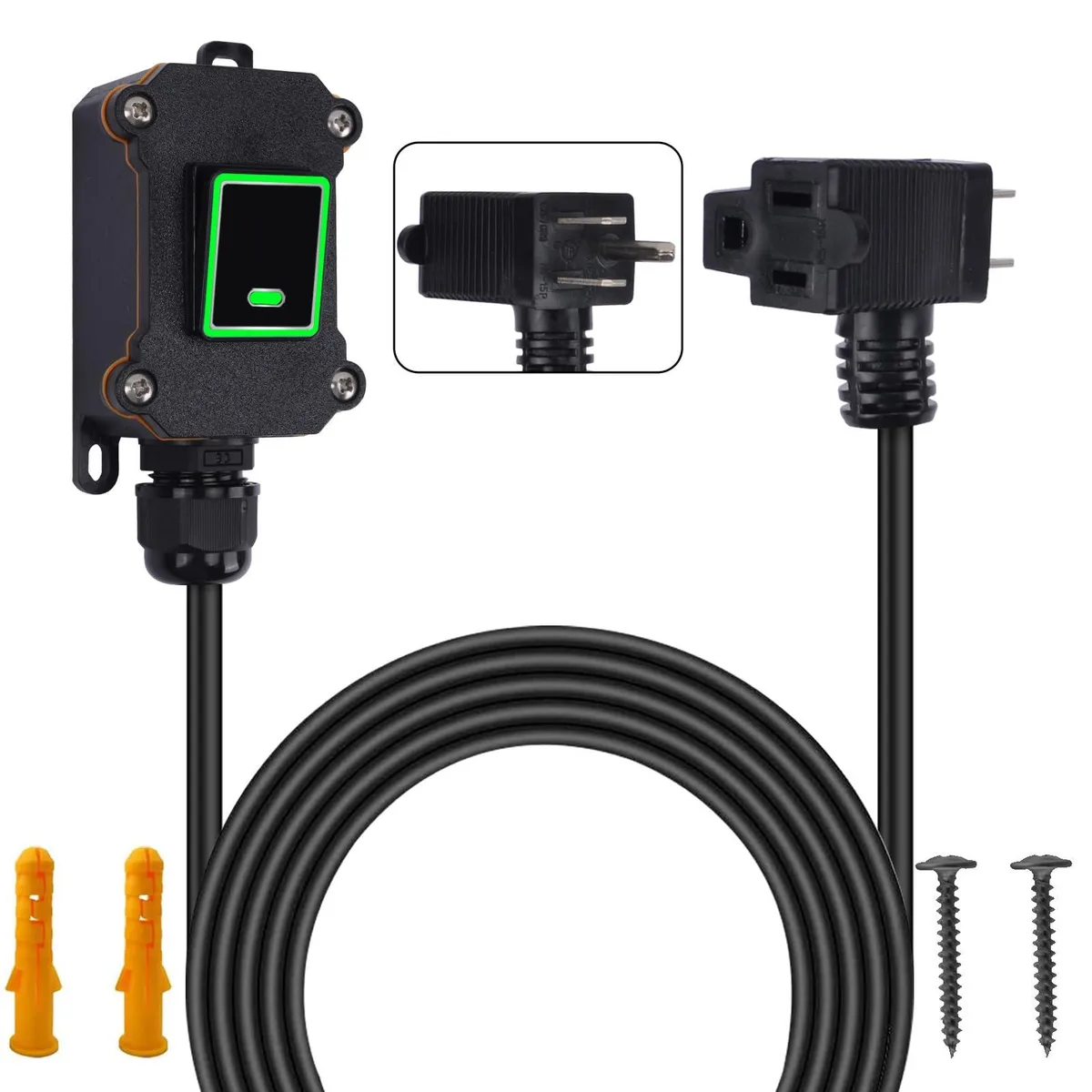  MARSTEK MARSTEK-14AWG-6.6FT-20A-IP67 power extension cord 14AWG 6.6FT 20A 125V IP67 — product photo