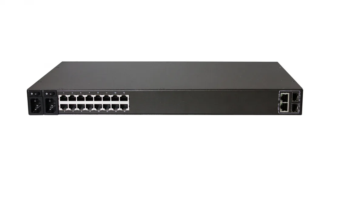 Opengear Opengear IM7216-2-DAC-LMA 16-port console server switch module — product photo