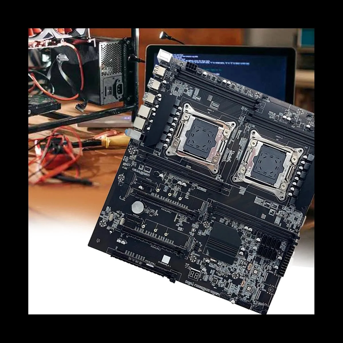 YINGHUA YINGHUA X99 Dual CPU Server Motherboard LGA2011 V3/V4 8xDDR4 256G 8xSATA3.0 2xM.2 NVME — product photo